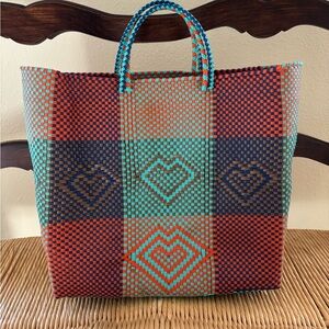 Colorful Handwoven Mexican Tote Bag